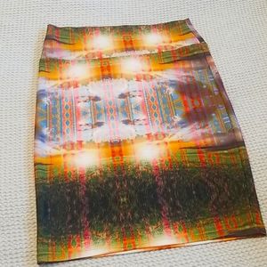 LuLaRoe Cassie Skirt Size M multi color
